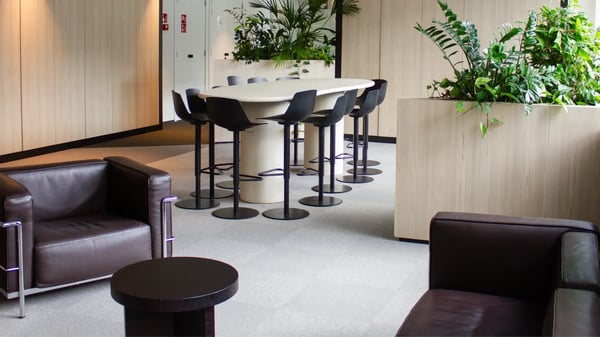 Reused carpet tiles in Real Estate Development