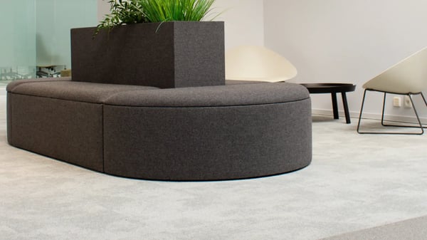 Reused carpet tiles in Coworking Space