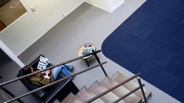 Reused carpet tiles in Industrial Company